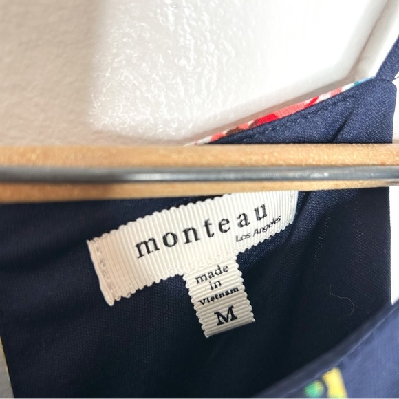 Monteau‎ Floral Print Sleeveless Mini Dress Medium M - Picture 5 of 9